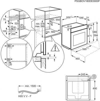 AEG BPB355060M Einbau-Backofen Edelstahl Pyro SteamBake EEK:A+