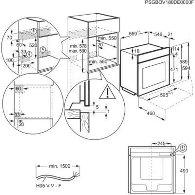 AEG BPK435090B Einbau-Backofen SurroundCook Pyro schwarz EEK:A+