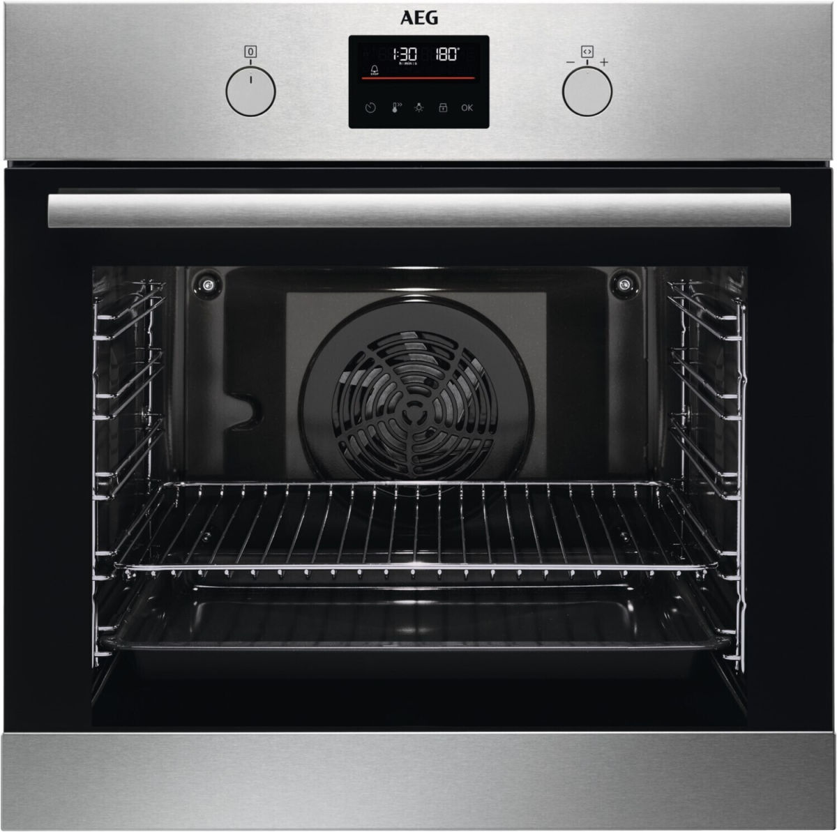 AEG BPS335061M Einbau-Backofen Pyro Edelstahl EEK:A+