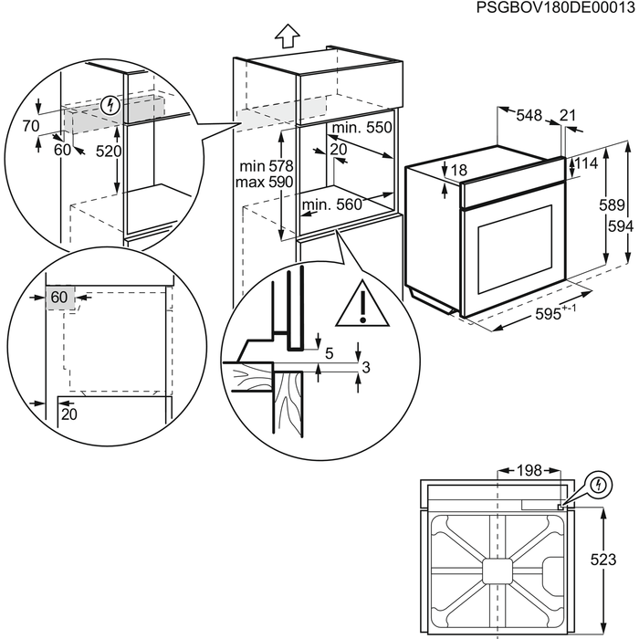 AEG BSS57606BM Einbau-Backofen Pyro SteamCrisp Edelstahl EEK:A+