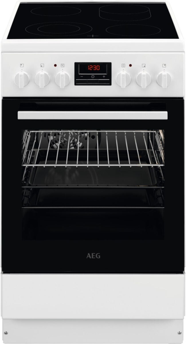 AEG CCB54481BW Standherd Glaskeramik weiß 50cm EEK:A