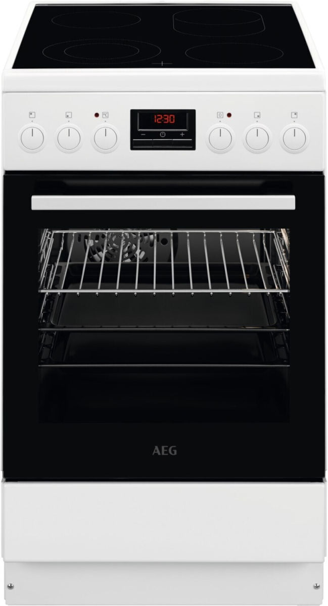 AEG CCB54482BW Standherd Glaskeramik weiß 50cm EEK:A