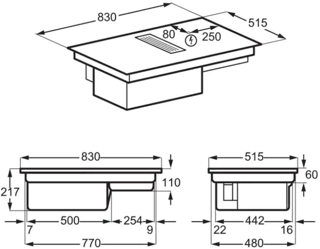 AEG CCE84779CB Induktion Muldenlüfter  WLAN Umluft EEK:A+