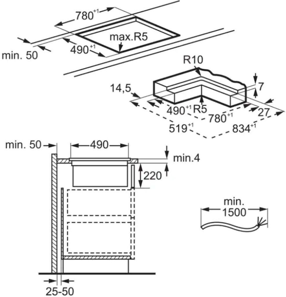AEG CDE84779CB Induktion Muldenlüfter WLAN Abluft 83cm