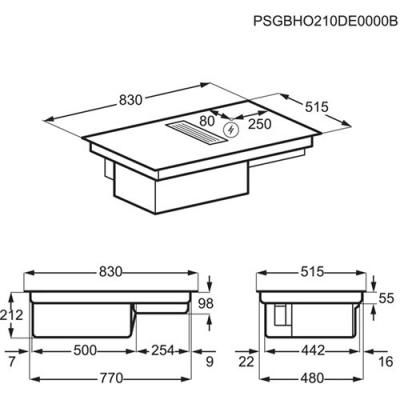 AEG CDE84779CB Induktion Muldenlüfter WLAN Abluft 83cm