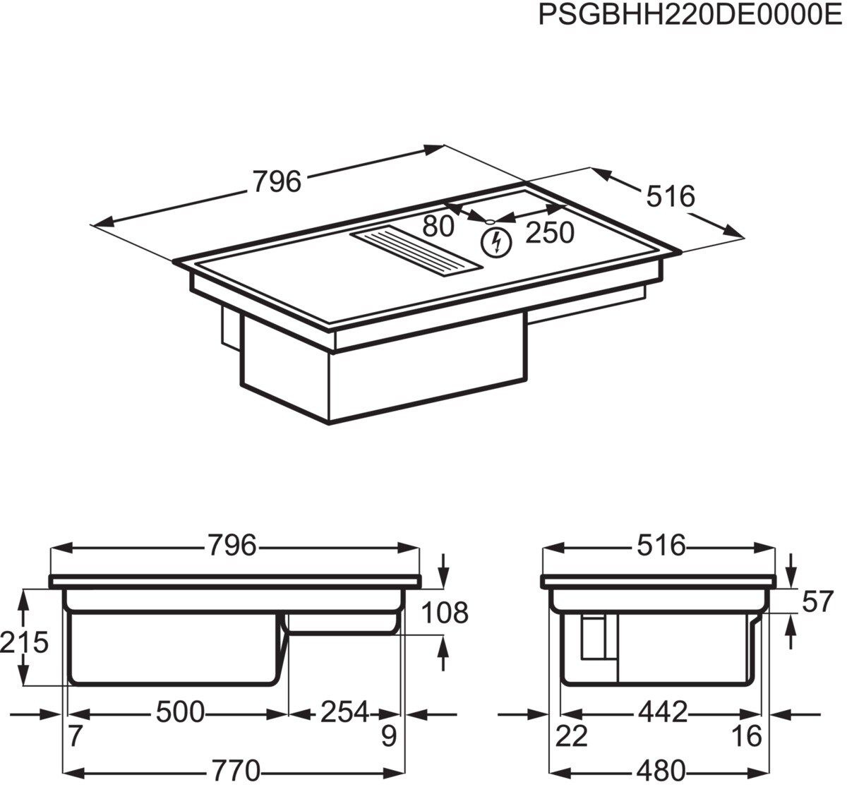 AEG CDE84779XB Induktion Muldenlüfter Abluft WLAN EEK:A+