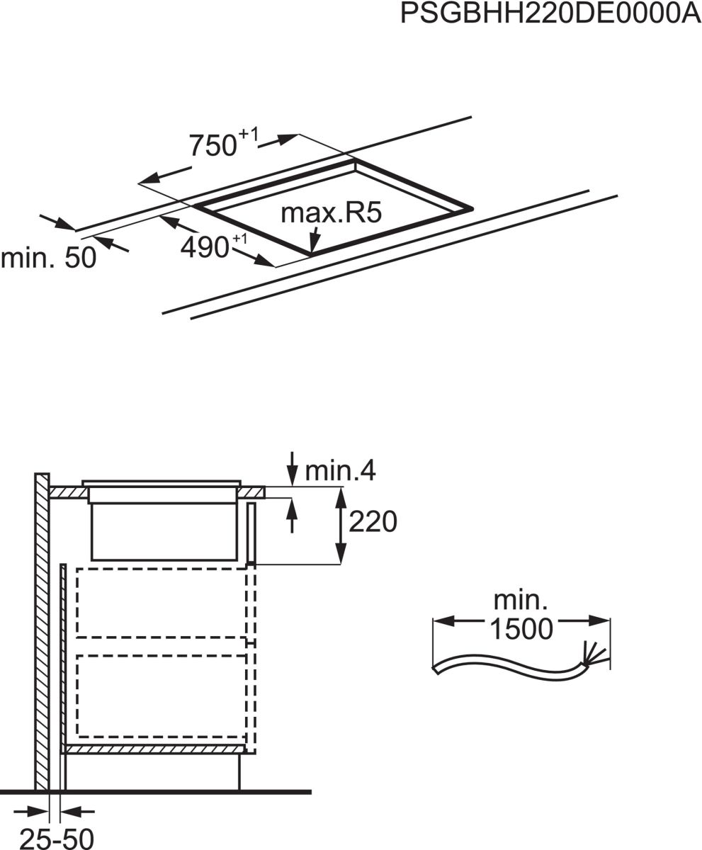 AEG COLI84FHXB Induktion Muldenlüfter Umluft 80cm EEK:A+