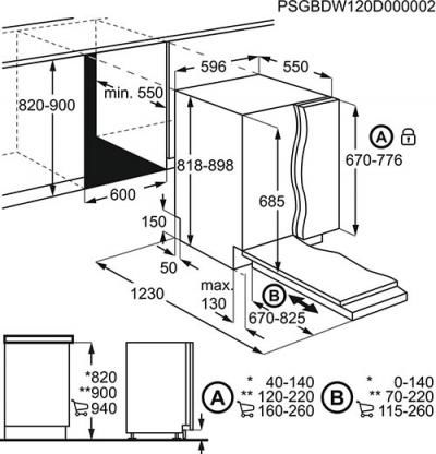 AEG FAV55BVI3P Einbau-Geschirrspüler vollintegrierbar EEK:C