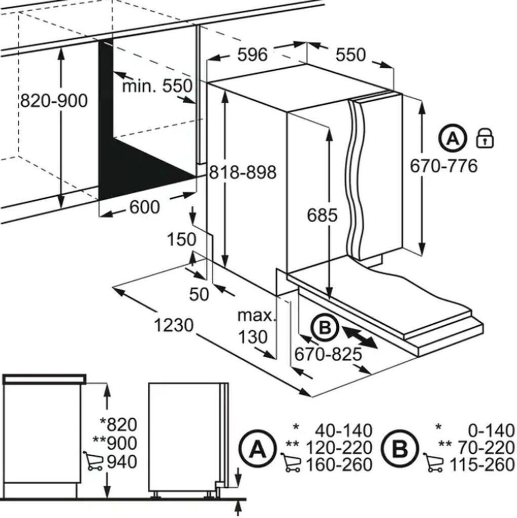 AEG FAV55VI3P Einbau-Geschirrspüler vollintegrierbar EEK:C