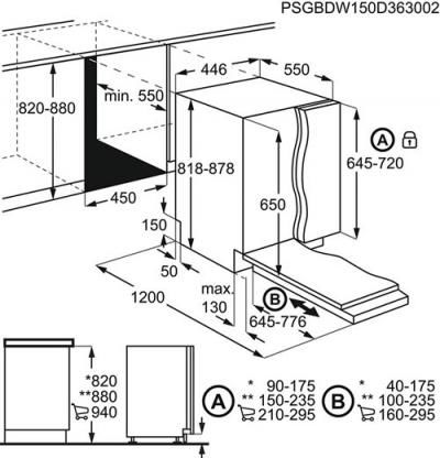 AEG FSE32407Z Einbau-Geschirrspüle integrierbar Edelstahl EEK:E