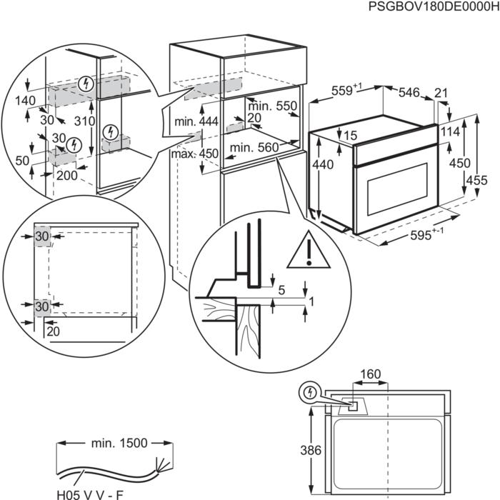 AEG KMK565060M Kompaktbackofen mit Mikrowelle Edelstahl