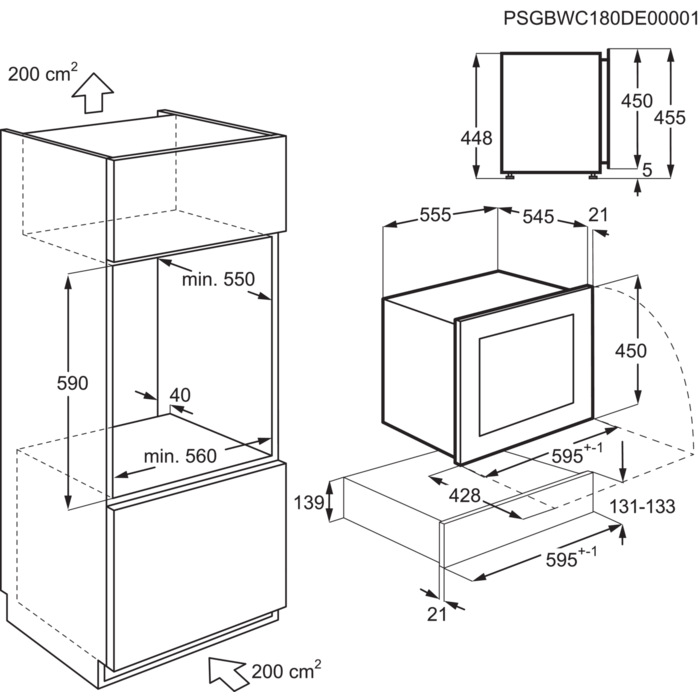 AEG KWK884520B Weinklimaschrank schwarz EEK:F