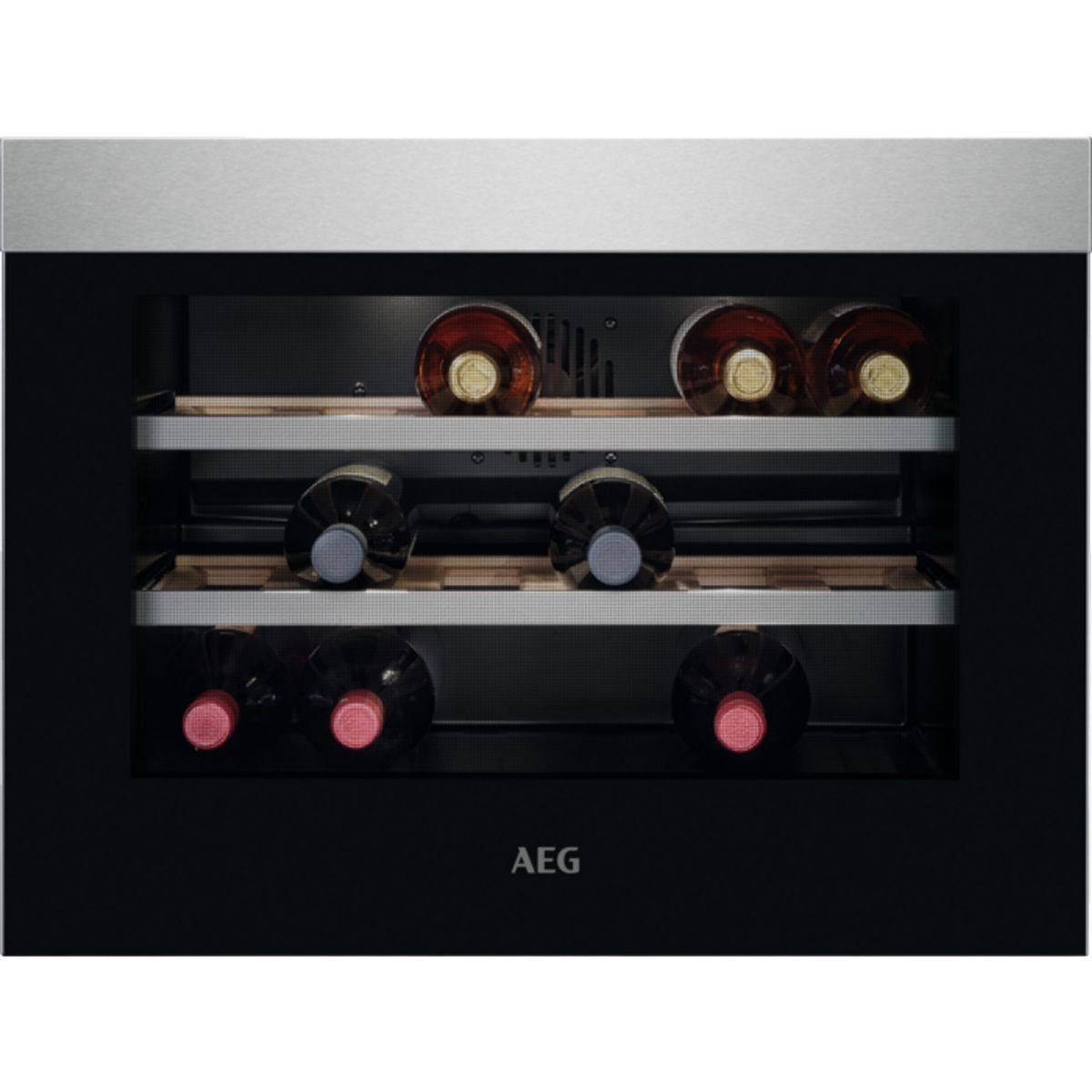 AEG KWK884520M Weinklimaschrank 18 Flaschen silber/schwarz EEK:F