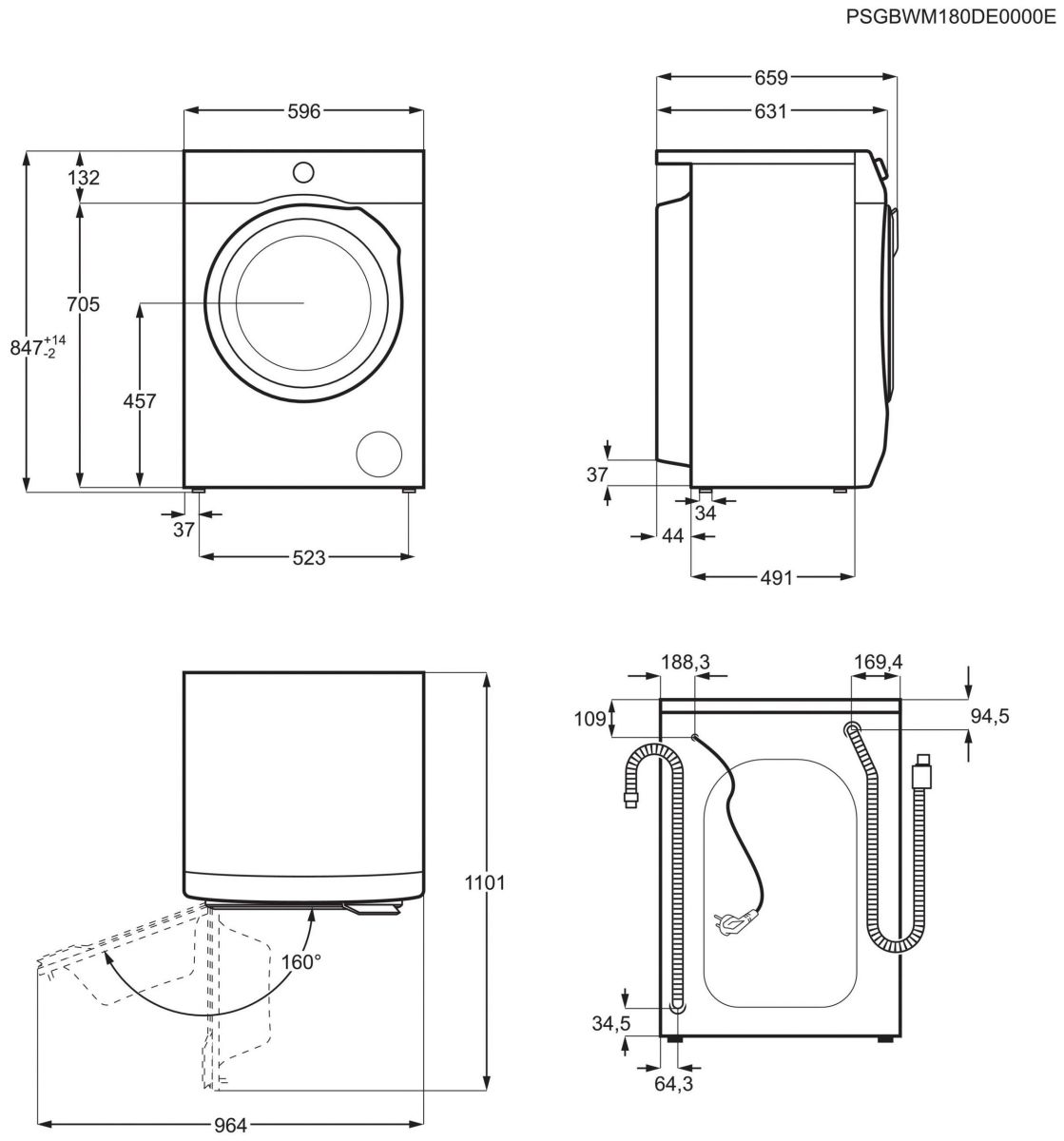 AEG LR8E80600 Waschmaschine 10kg EEK:A