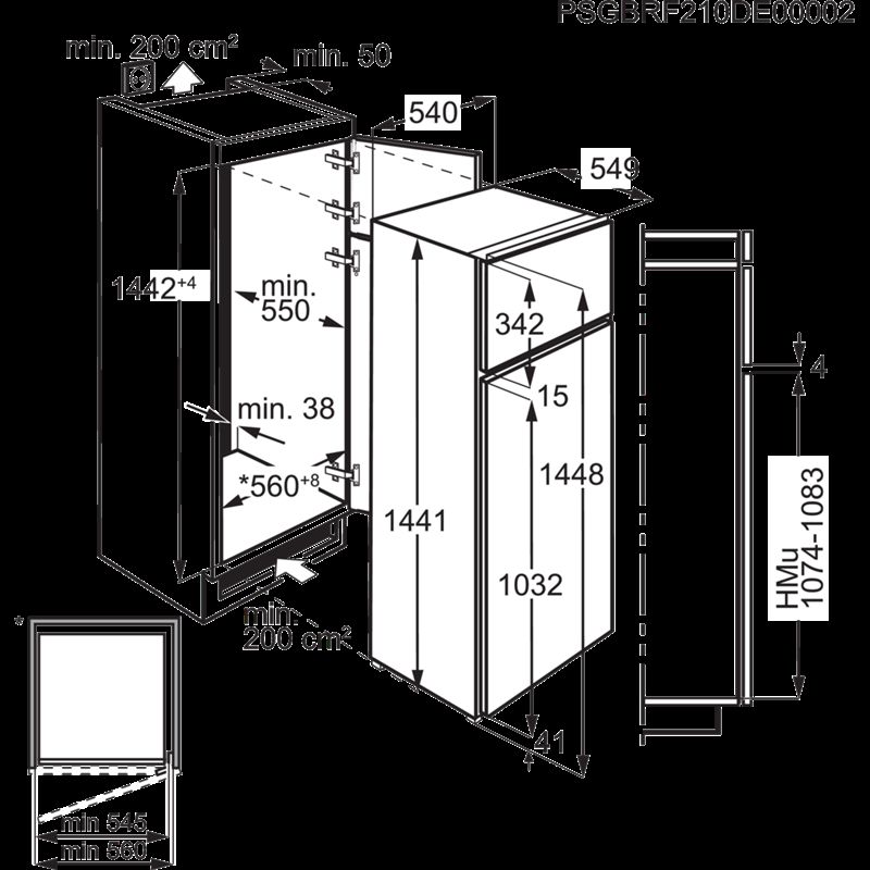 AEG OSD5S141ES Einbau-Doppeltür-Kühlgerät LowFrost EEK:E