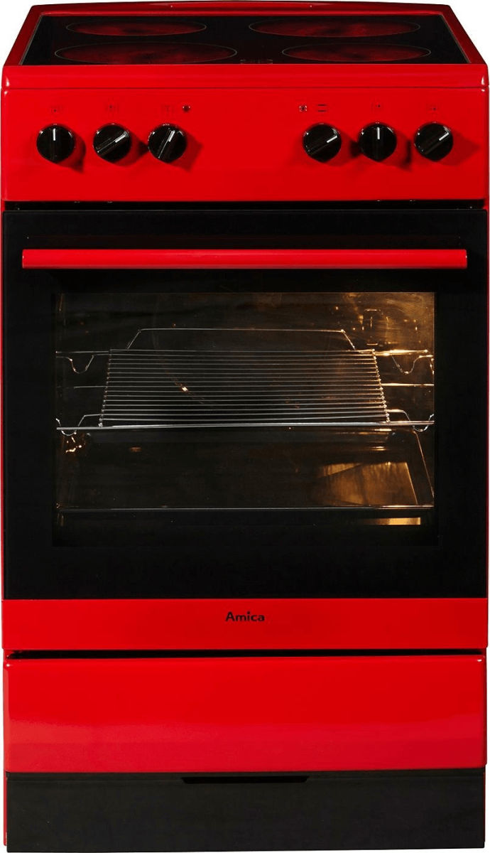 Amica SHC 11506 R Standhert Glaskeramik rot 50cm EEK:A