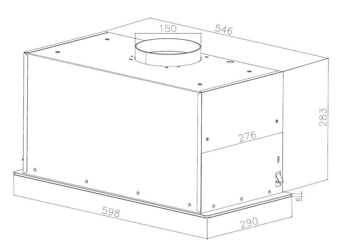 Amica DL 664 660 S Lüfterbaustein schwarz 60cm EEK:A