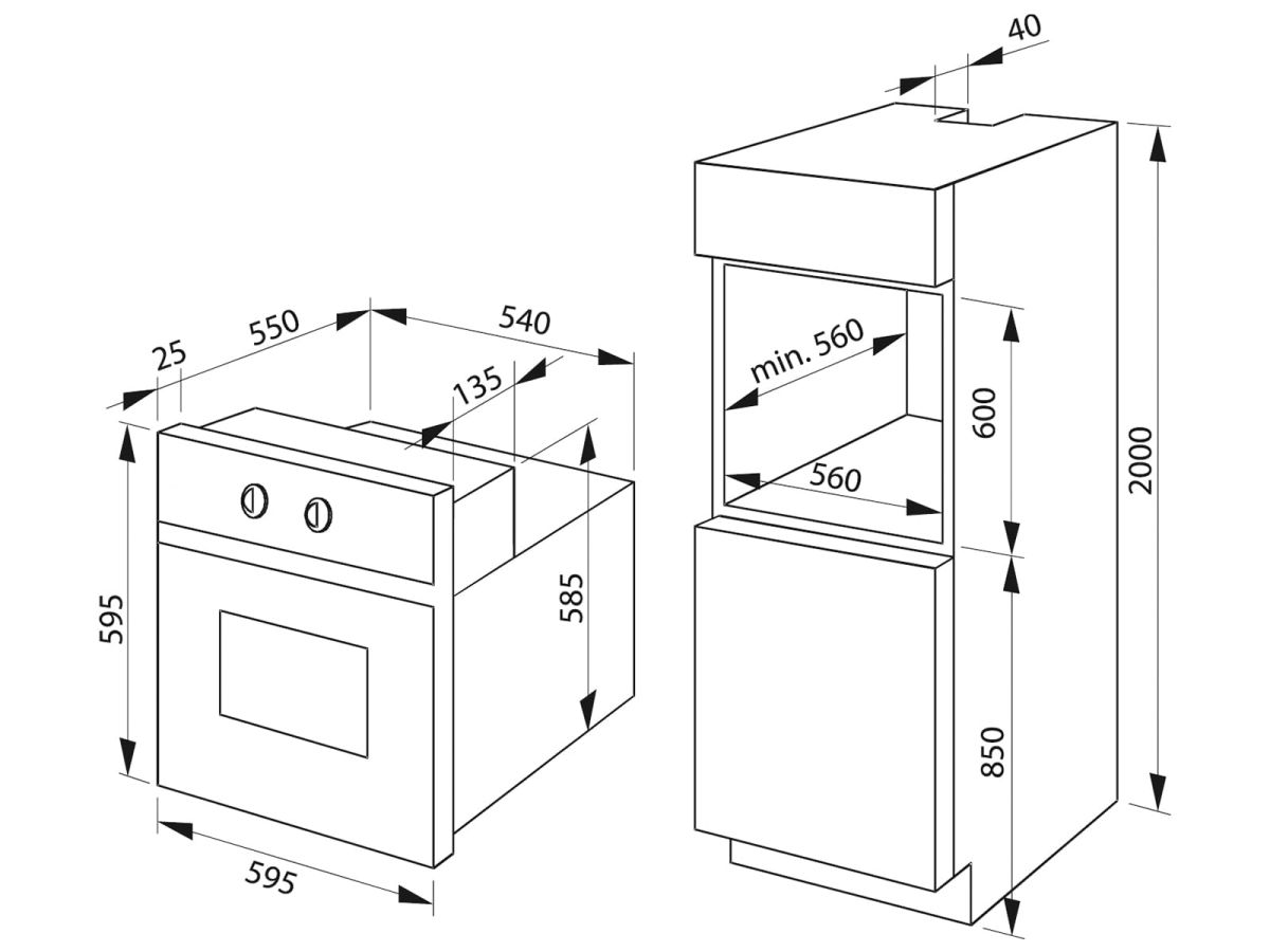 Amica EB 941 600 E Einbau-Backofen FineDesign EEK:A