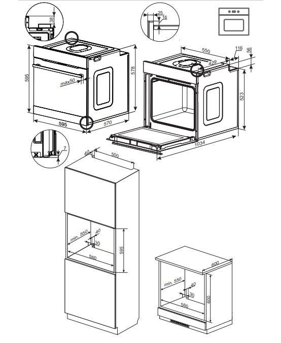 Amica EBX 944 630 S Einbau-Backofen SteamClean schwarz EEK:A