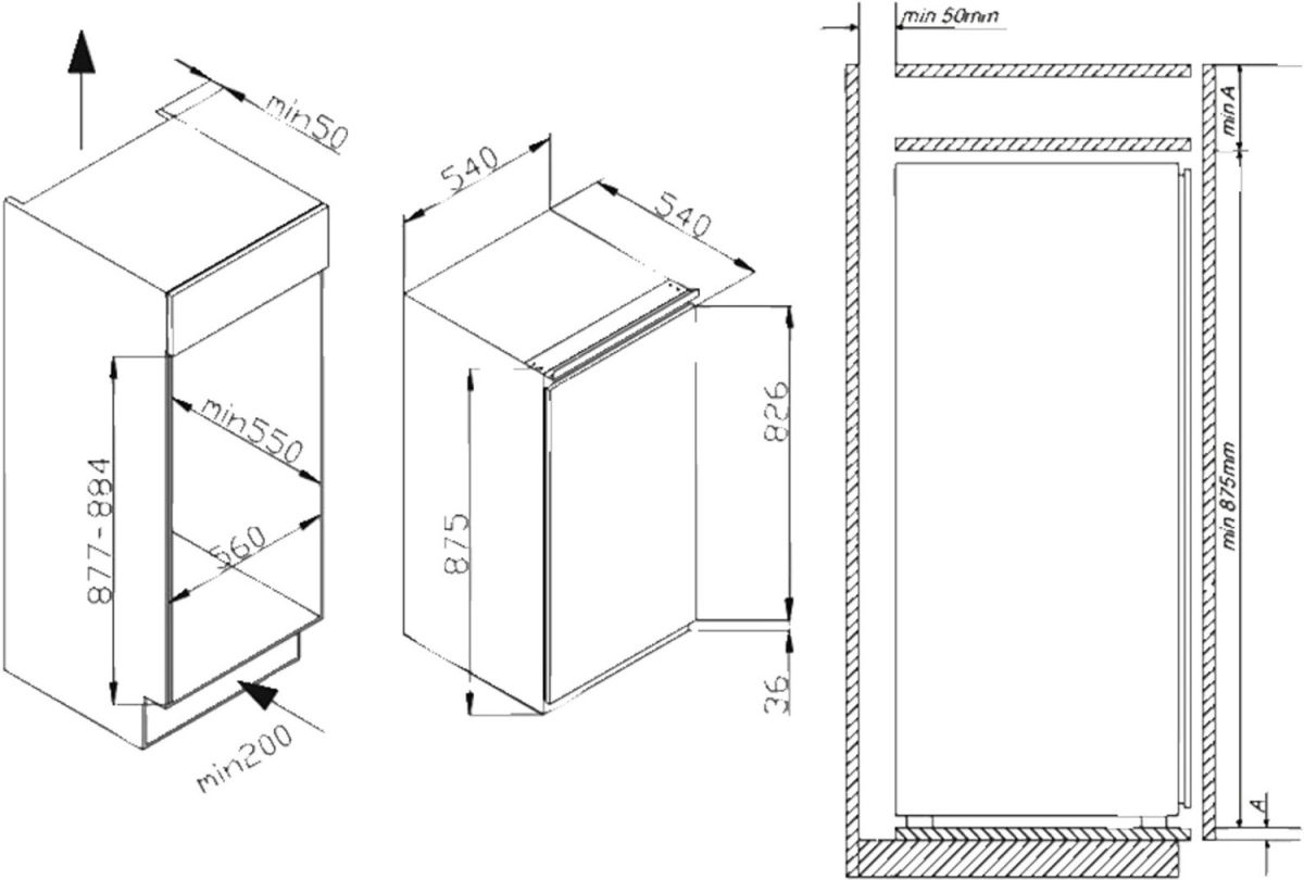 Amica EGS 16183 Einbau-Gefrierschrank EEK:E