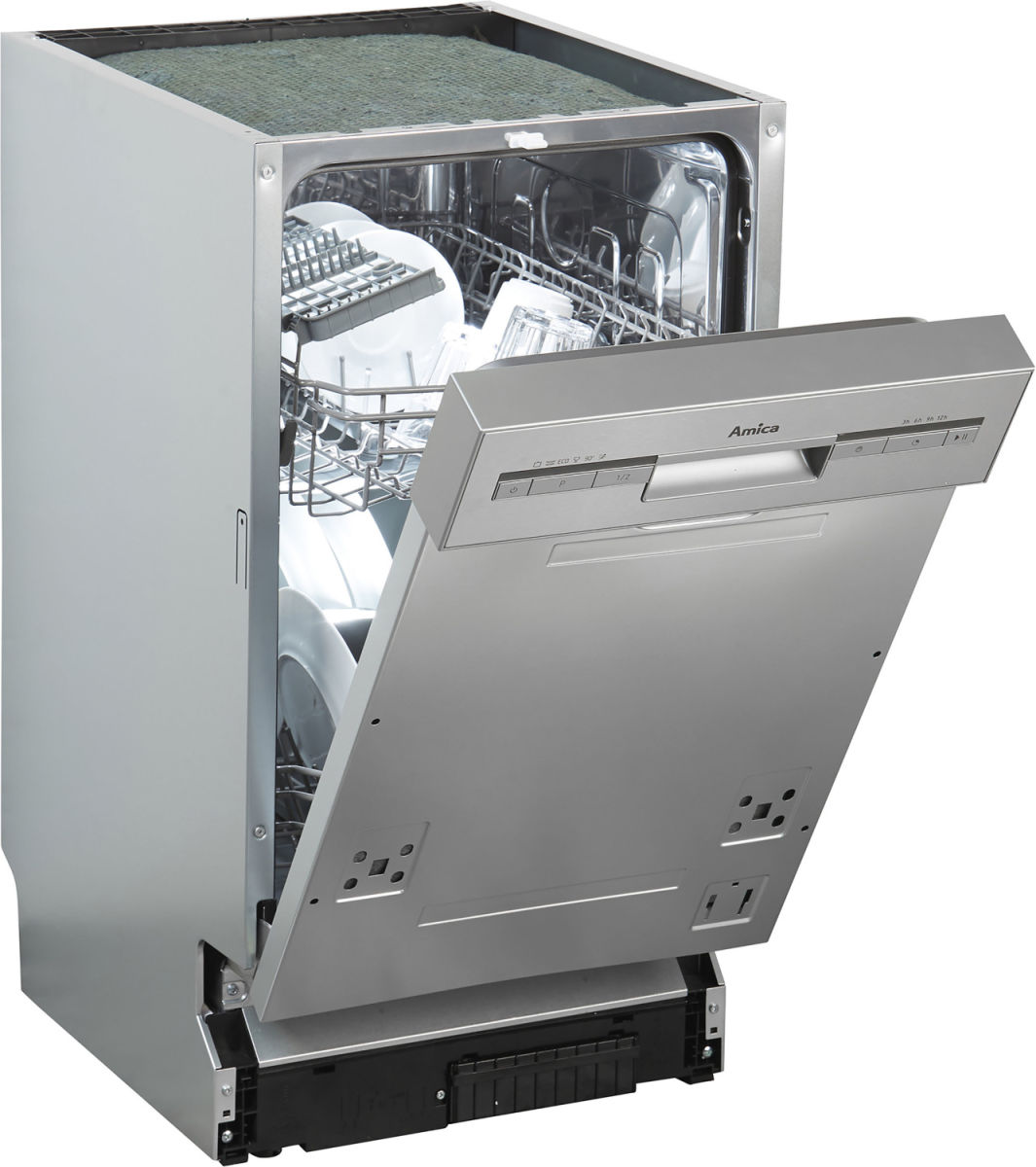 Amica EGSP 560 910-1 E Einbau-Geschirrspüler integrierbar Edelstahl EEK:E