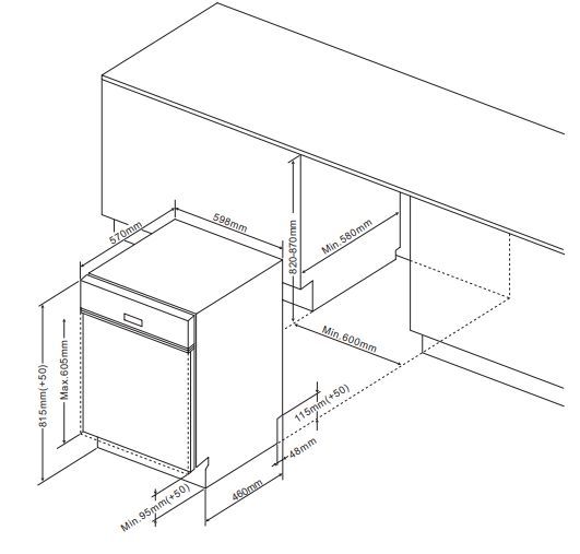 Amica EGSP 566 101 E Einbau-Geschirrspüler integrierbar Edelstahl EEK:C