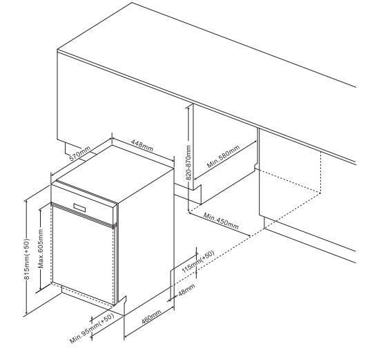 Amica EGSP 569 900 E Einbau-Geschirrspüler integrierbar Edelstahl EEK:E