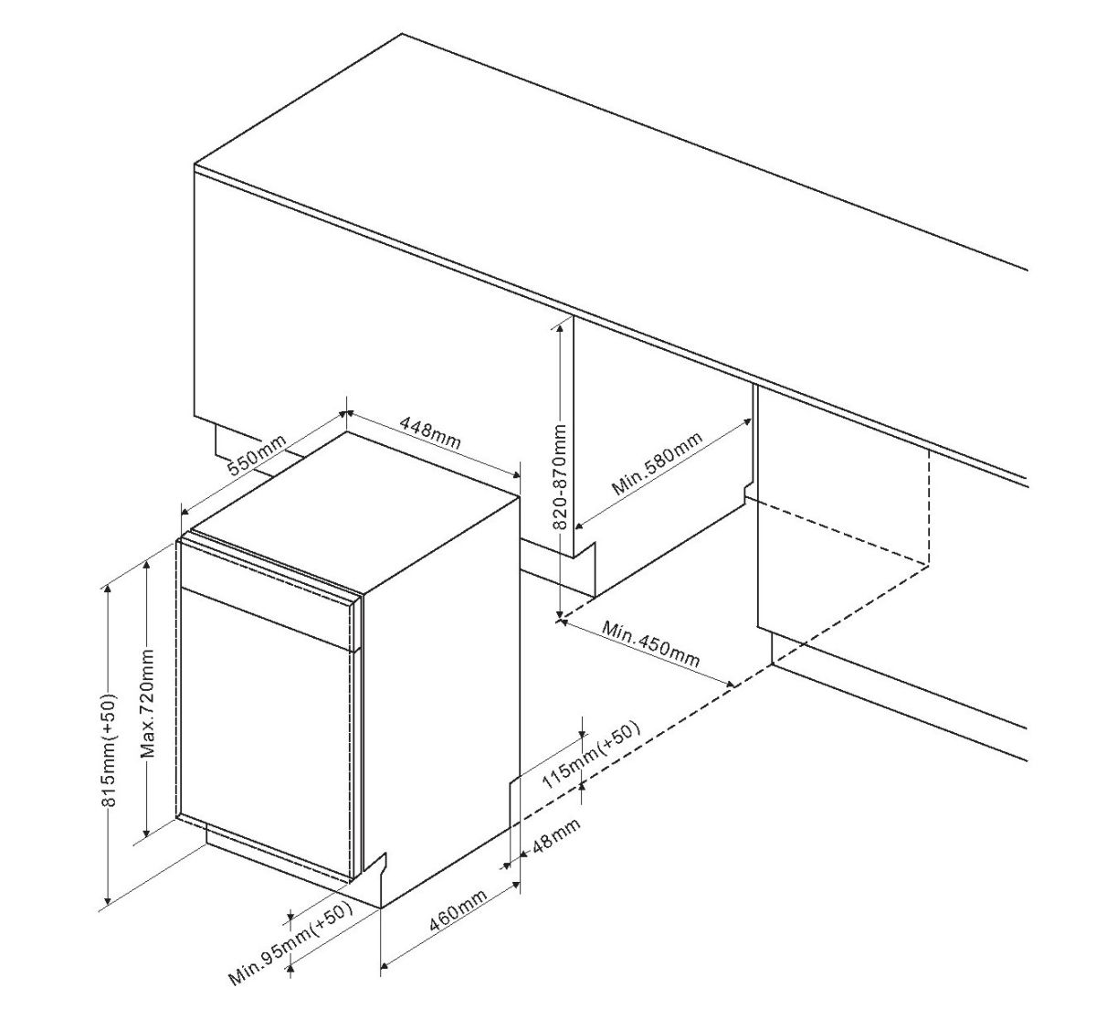 Amica EGSPV 587 920 Einbau-Geschirrspüler vollintegrierbar EEK:E