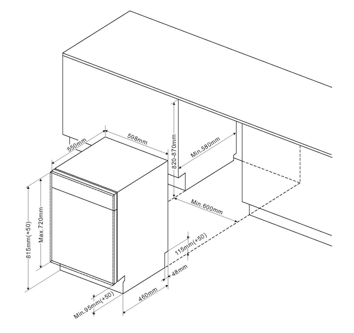 Amica EGSPV 594 400 Einbau-Geschirrspüler vollintegrierbar EEK:B