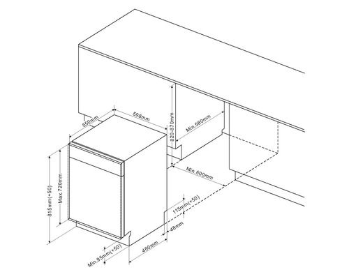 Amica EGSPV 594 910-1 Einbau-Geschirrspüler vollintegrierbar EEK:E