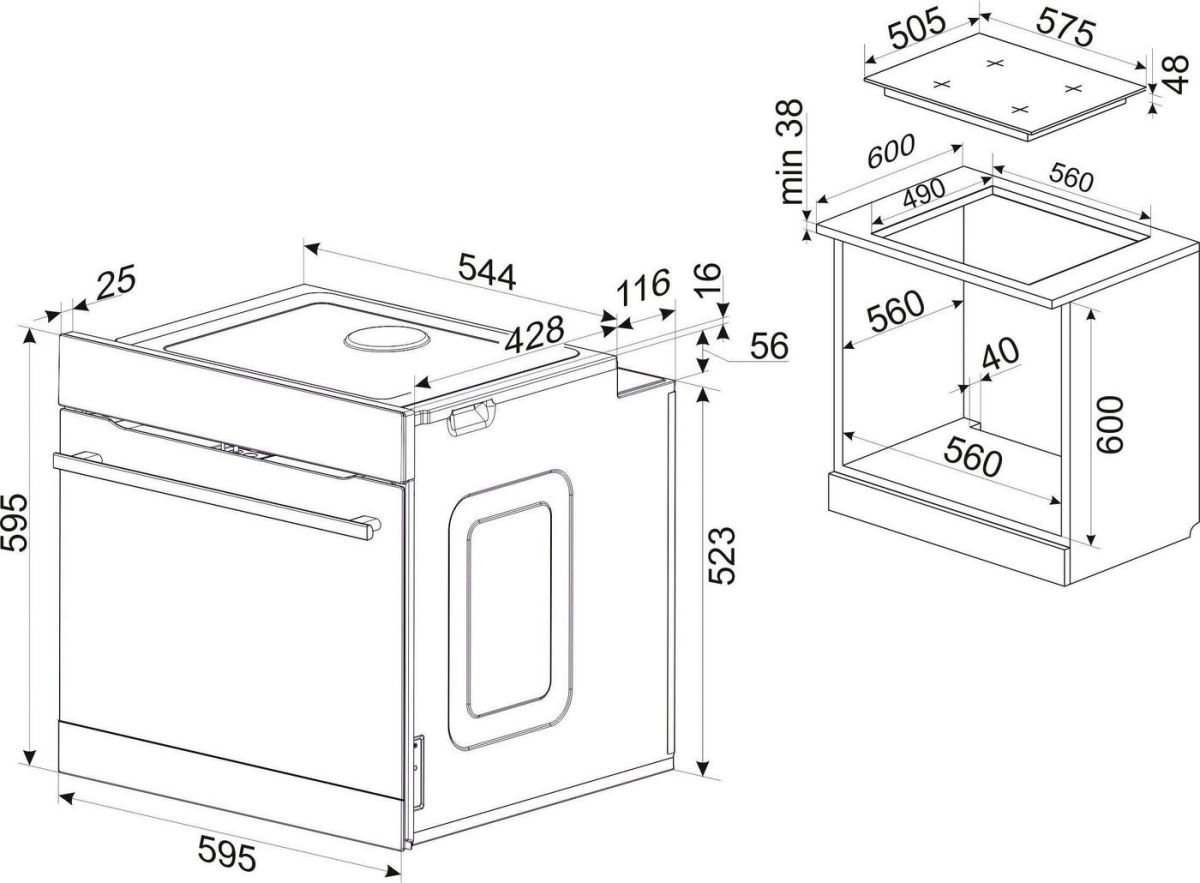 Amica EHCX 933 110 E Herdset Glaskeramik Edelstahl EEK:A