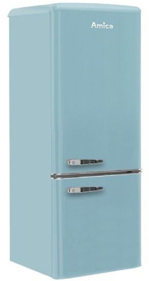 Amica KGCR 384 150 T Kühlgefrierkombi türkisblau Retro 145cm EEK:E