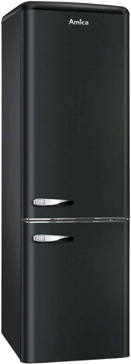 Amica KGCR 387 100 MS Kühlgefrierkombi Retro matt-schwarz 181cm EEK:E