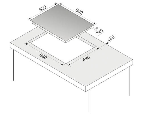 Amica KMI 776 660 F Induktionskochfeld Facette 60cm autark
