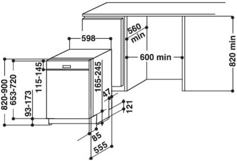Bauknecht BBO 3O41 PLT Einbau-Geschirrspüler Edelstahloptik integrierbar EEK:C