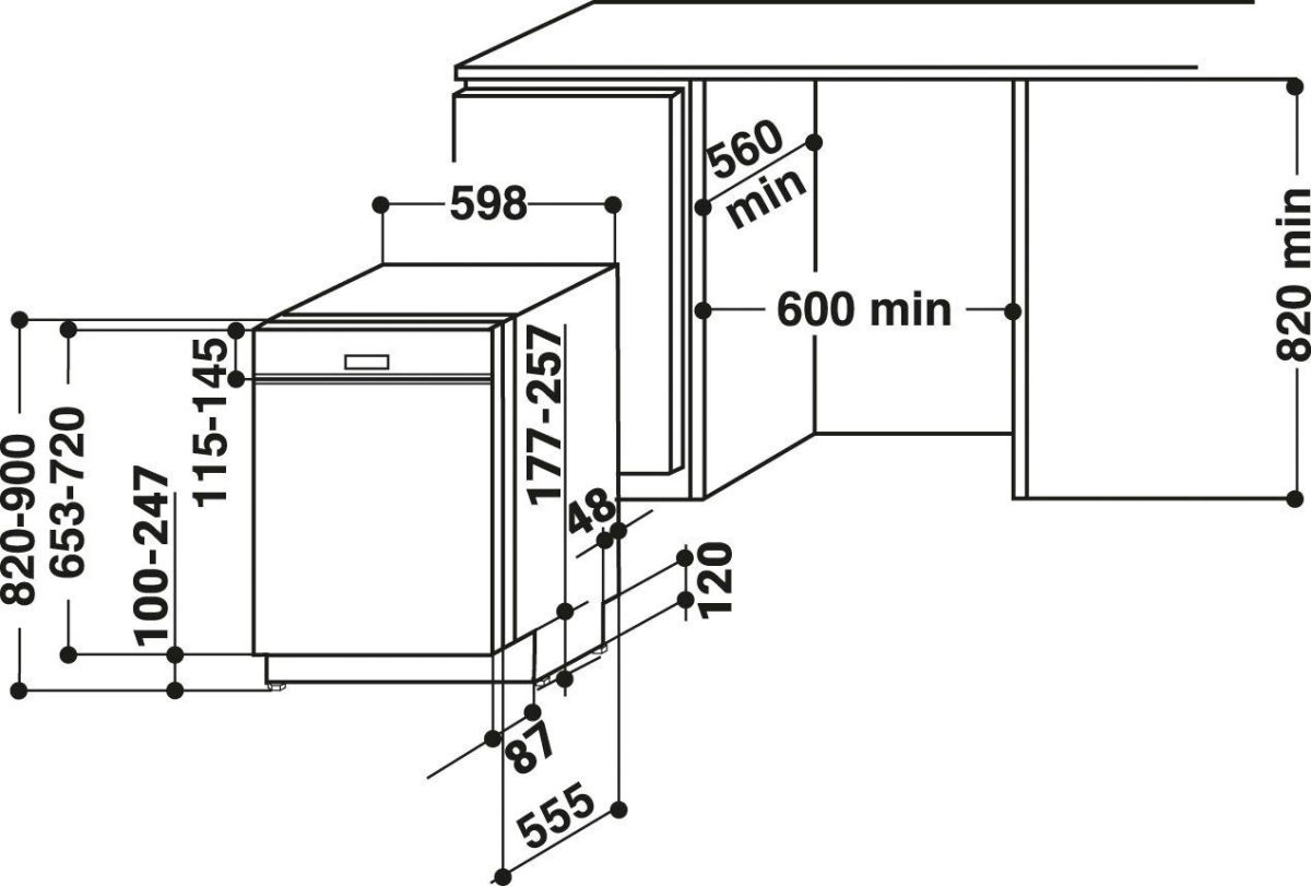 Bauknecht BBO 3O539 PLGT Einbau-Geschirrspüler integrierbar Edelstahl EEK:B