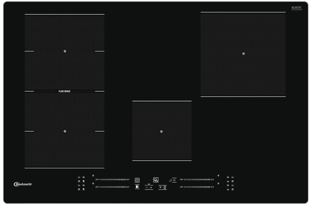 Bauknecht BS 2977F AL Induktionskochfeld FlexiSpace Alurahmen 77cm autark
