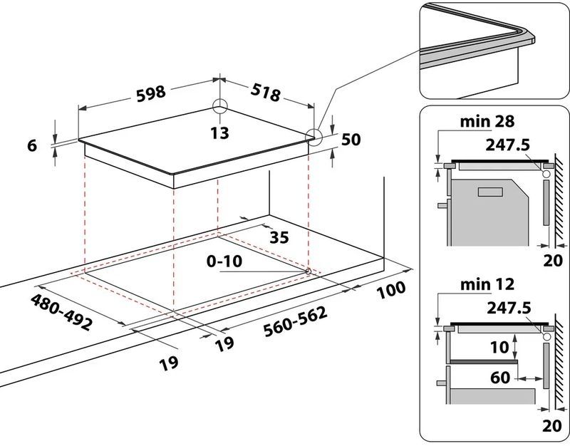 Bauknecht BS 5860F CPAL Induktionskochfeld FlexiSpace Alurahmen autark 60cm