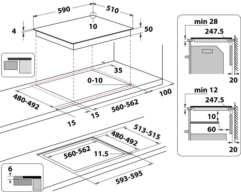 Bauknecht BS 8460F NE Induktionskochfeld FlexiSpace rahmenlos autark 60cm