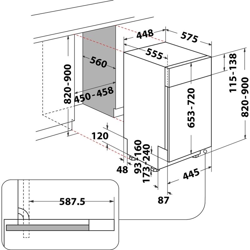 Bauknecht BSBO 3O21 PF X Einbau-Geschirrspüler integrierbar Edelstahl EEK:E