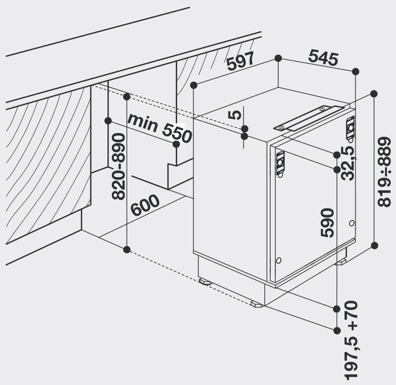 Bauknecht GSU 8F1 Einbau-Gefrierschrank EEK:F