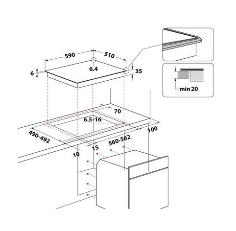 Bauknecht Heko S200 Einbauherdset Edelstahl Glaskeramik EEK:A