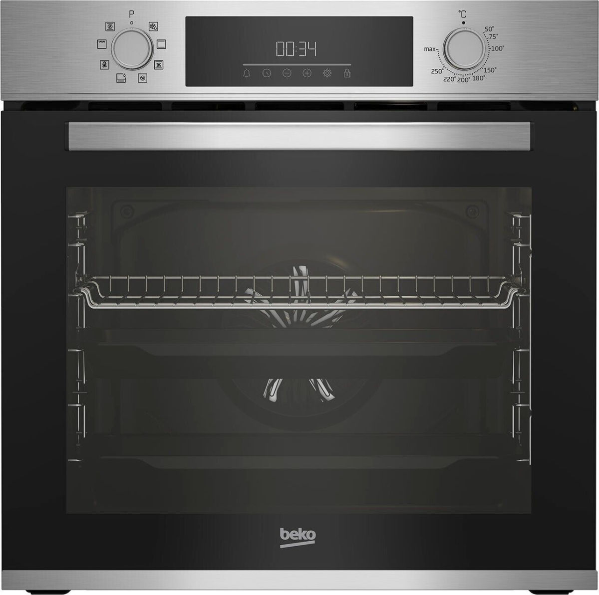 Beko BBSM12320X Backofen-Set Glaskeramik Edelstahl 60cm EEK:A