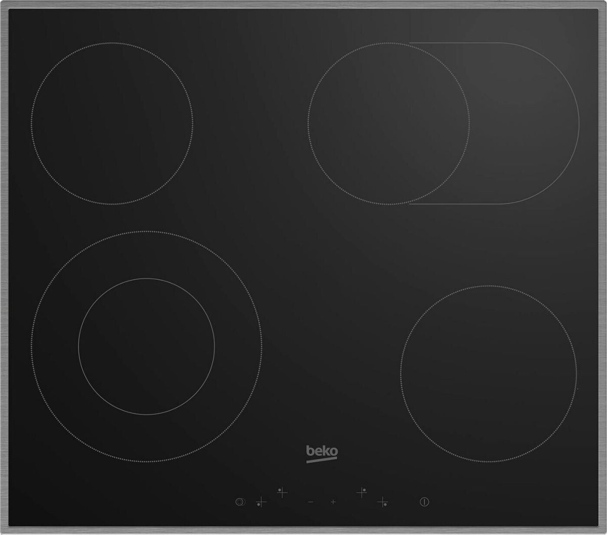 Beko BBSM12320X Backofen-Set Glaskeramik Edelstahl 60cm EEK:A