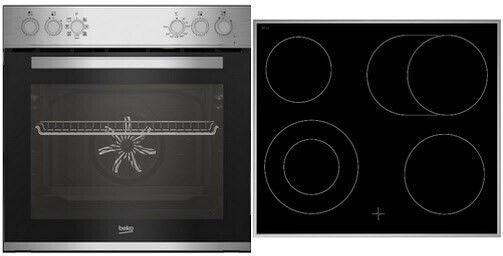 Beko BBUE12020X Herd-Set Glaskeramik Edelstahl 60cm EEK:A