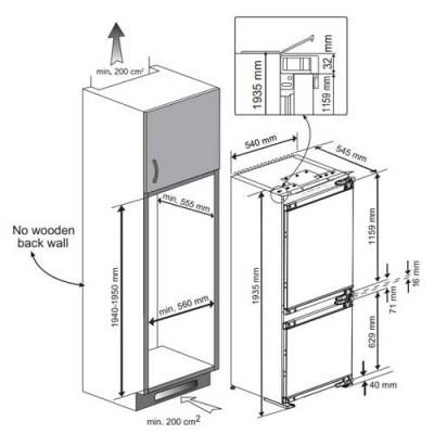 Beko BCNA306E4FN Einbau-Kühl-Gefrierkombination weiß EEK:E