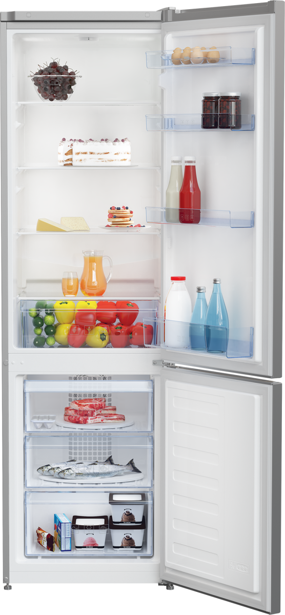 Beko RCHA300K30SN Kühl-Gefrierkombination silber EEK:F