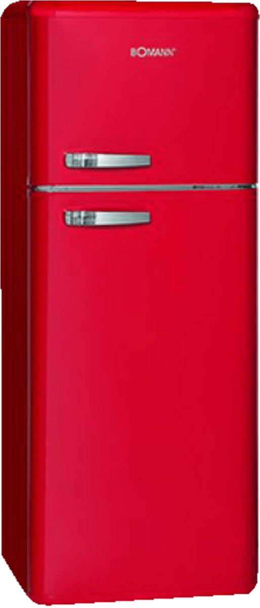 Bomann DTR 353.1 Doppeltür-Kühlschrank retro rot 147cm EEK:E