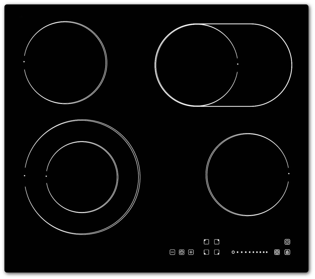 Bomann EBK 957.1 Glaskeramik Kochfeld rahmenlos autark 60cm 