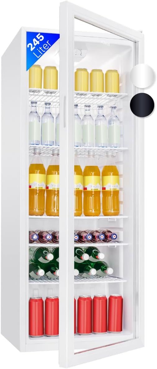 Bomann KSG 7289 Glastürkühlschrank weiß 143cm EEK:E